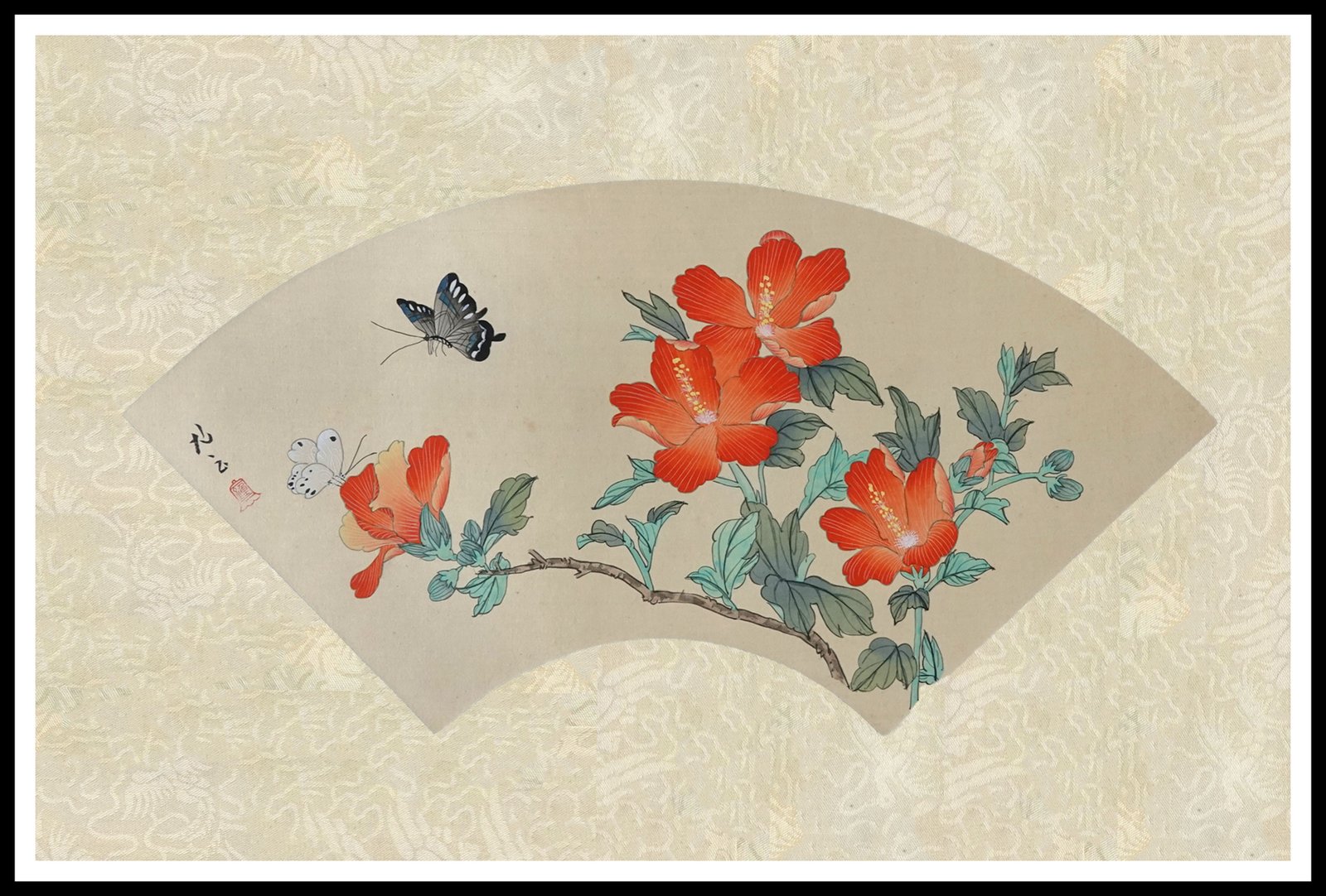 CH SH03-F27 Silk Painting Flowers